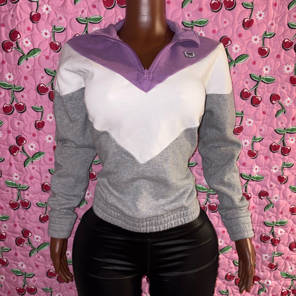 Fila Purple Quarter-Zip Sweatshirt